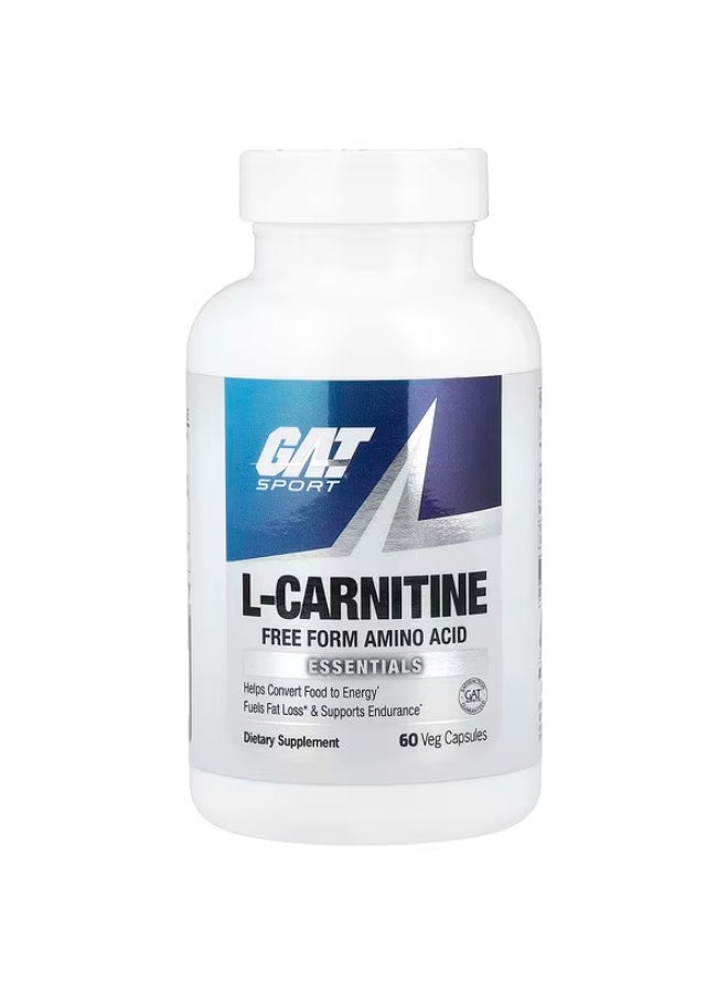 GAT SPORT GAT, L-Carnitine, 60 Veg Capsules (500 mg per Capsule) - Image 1