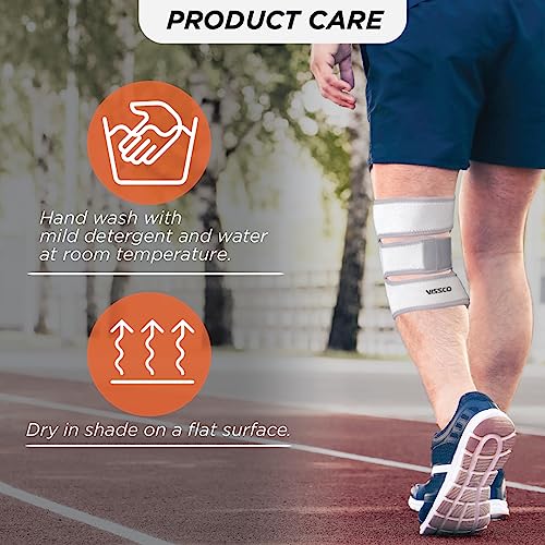 Vissco Neoprene Knee Cap, Knee Support for Reducing Pressure on the Patella, Knee Braces with Velcro, Knee Cap for Gym and Workout (SINGLE) - Medium - Image 5