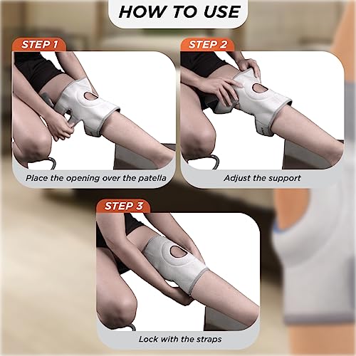 Vissco Neoprene Knee Cap, Knee Support for Reducing Pressure on the Patella, Knee Braces with Velcro, Knee Cap for Gym and Workout (SINGLE) - Medium - Image 4