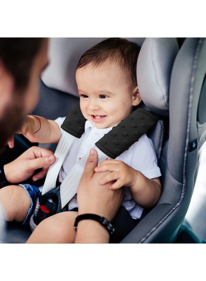 Pro Goleem Car Seat Strap Covers for Babies Soft Car Seat Strap Shoulder Pads for All Car Seats, Stroller, Pushcar, Black - Image 2