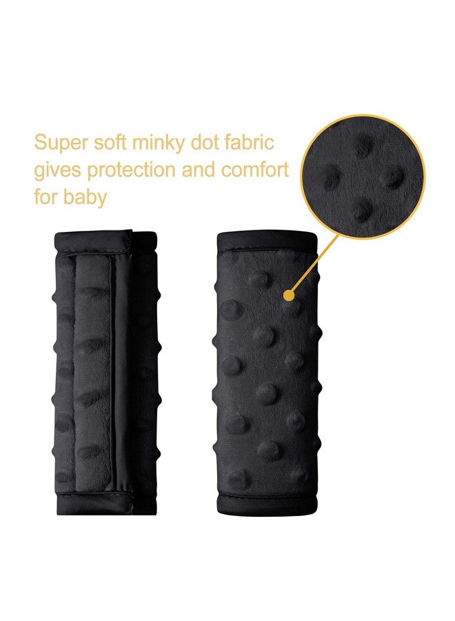 Pro Goleem Car Seat Strap Covers for Babies Soft Car Seat Strap Shoulder Pads for All Car Seats, Stroller, Pushcar, Black - Image 3