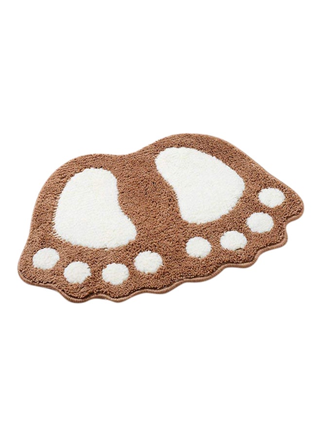 Big Feet Designed Doormat Brown/White 60x40centimeter