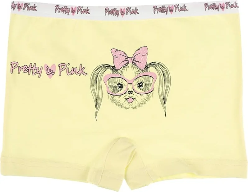 Donella 10 Pcs Colored Dog Printed Girl's Shorts - 425059