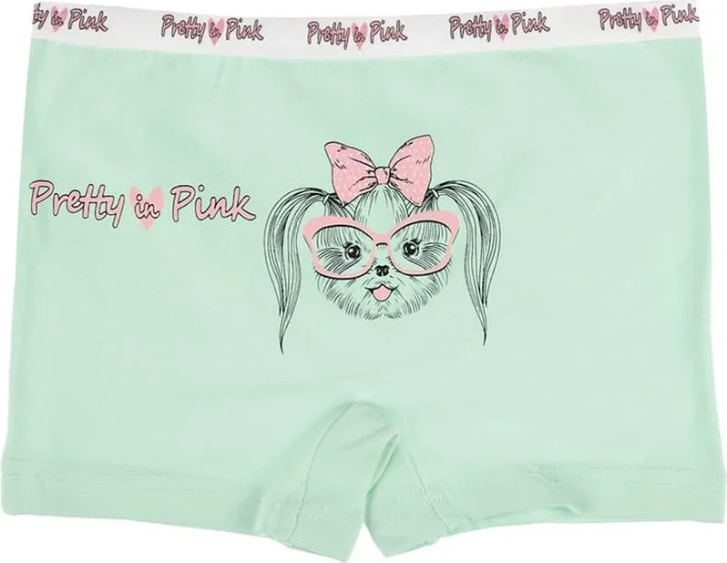 Donella 10 Pcs Colored Dog Printed Girl's Shorts - 425059