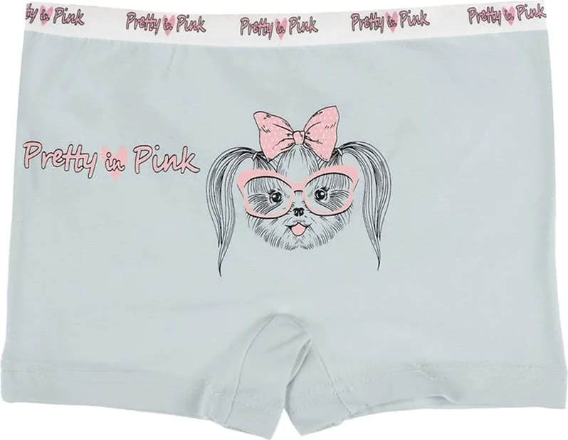Donella 10 Pcs Colored Dog Printed Girl's Shorts - 425059