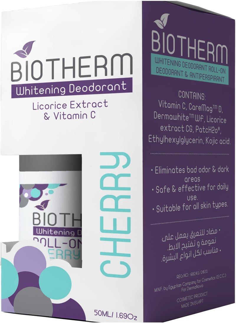 BIOTHERM - Whitening Deodorant Roll-On Cherry - Image 1
