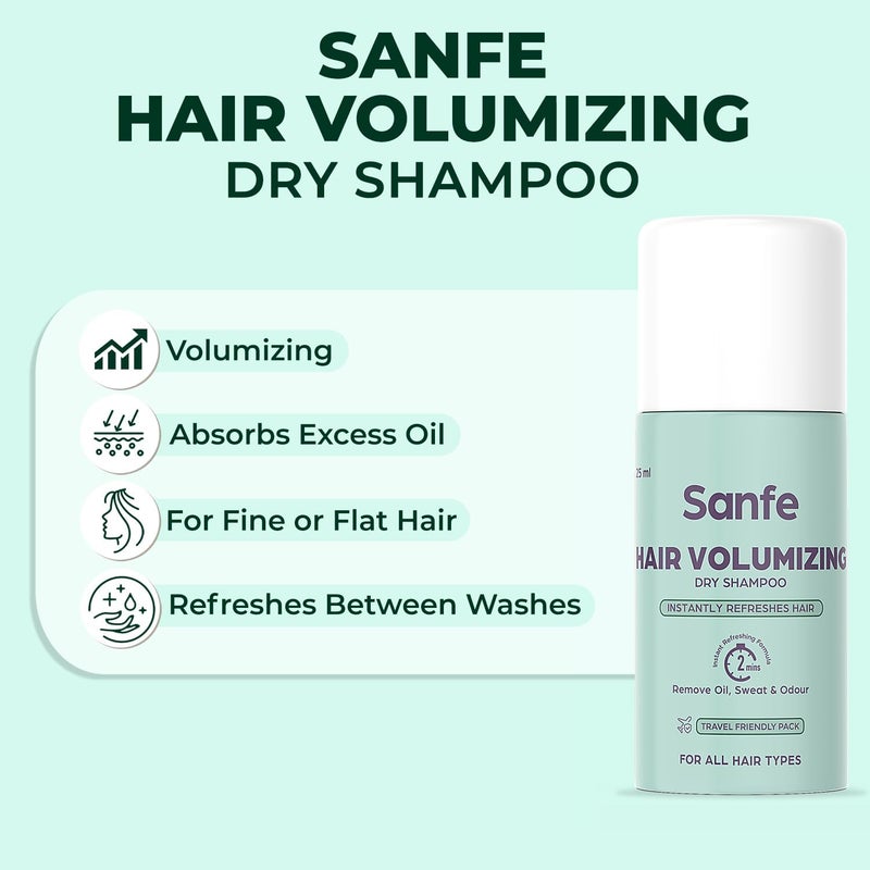 Sanfe Hair Volumizing Dry Shampoo - 25ml | Instantly refreshes & add volume | Leaves no residue - Image 2