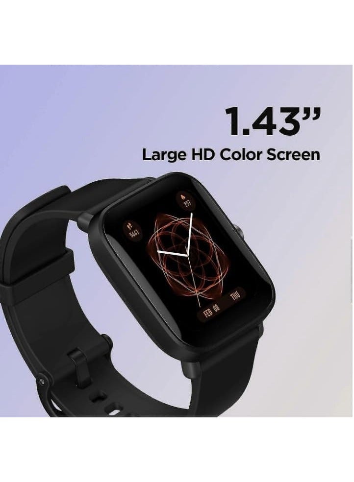 ريبنيو ساعة ذكية Bip U Fitness Track، شاشة ملونة مقاومة للماء 5ATM، مراقبة النوم للهواتف الصغيرة. - Image 3