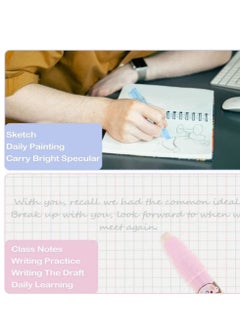 Y&D 4Pcs Retractable Click Eraser with Refill Erasers, Cute Pen Shaped Press Type Mechanical for Kids Students Painting Writing  - Image 2
