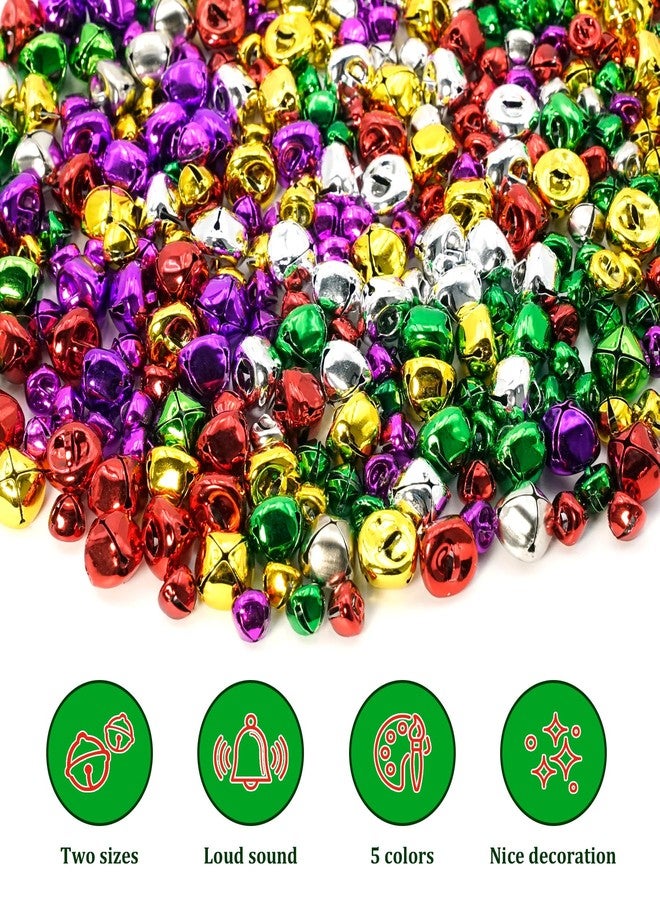 Philbinden 200 Pieces Jingle Bells for Craft DIY Craft Bells Multi-Color Bulk DIY Bells for Home Decoration Christmas Jingle Bell, Cheerful Sound Craft Bells for Wreath Holiday Home and Christmas Decoration - Image 4