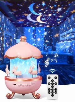 Star Projector Night Light for Kids 72 Modes Baby Sound Machine Room Decor White Noise Lights Bedroom, Remote Timer Kawaii Unicorn Gifts Girls