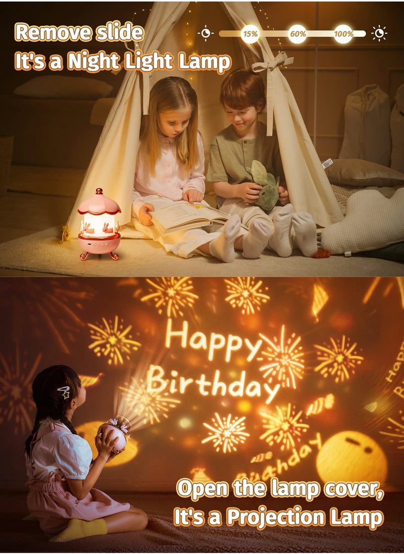 Excefore - Star Projector Night Light for Kids 72 Modes Baby Sound Machine Room Decor White Noise Lights Bedroom, Remote Timer Kawaii Unicorn Gifts Girls - Image 1