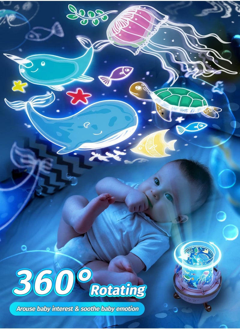 Excefore - Star Projector Night Light for Kids 72 Modes Baby Sound Machine Room Decor White Noise Lights Bedroom, Remote Timer Kawaii Unicorn Gifts Girls - Image 1