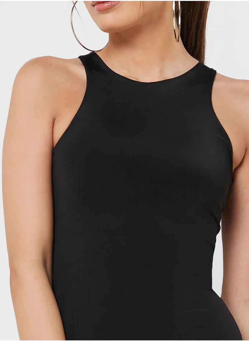 Miss Pap Halter Neck Knitted Bodycon Dress