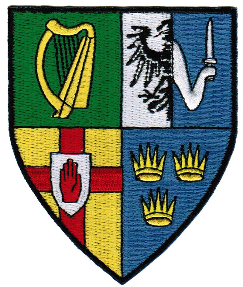 Cypress Collectibles Embroidered Patches Ireland Provinces Shield Patch Irish Coat of Arms Embroidered IronOn Flag