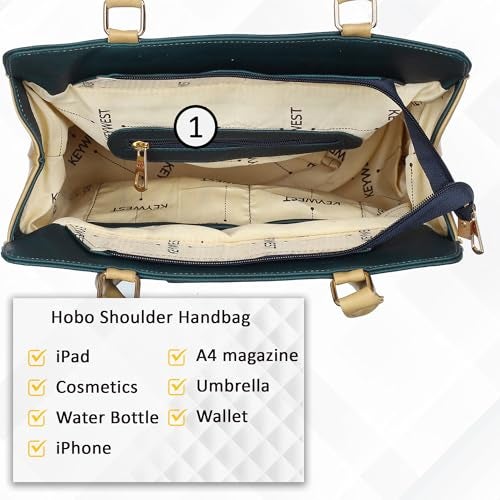 Keywest Women's Giant Satchel Tote Handbag for Women | Ladies purse | Stylish Shoulder Bag | Gift For Woman | Beige - Image 5