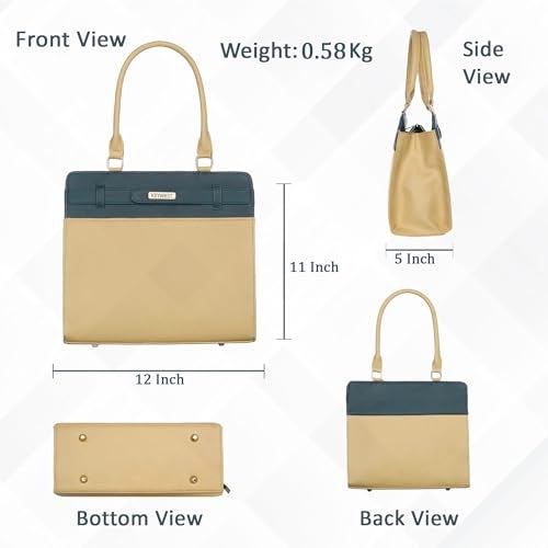 Keywest Women's Giant Satchel Tote Handbag for Women | Ladies purse | Stylish Shoulder Bag | Gift For Woman | Beige - Image 3