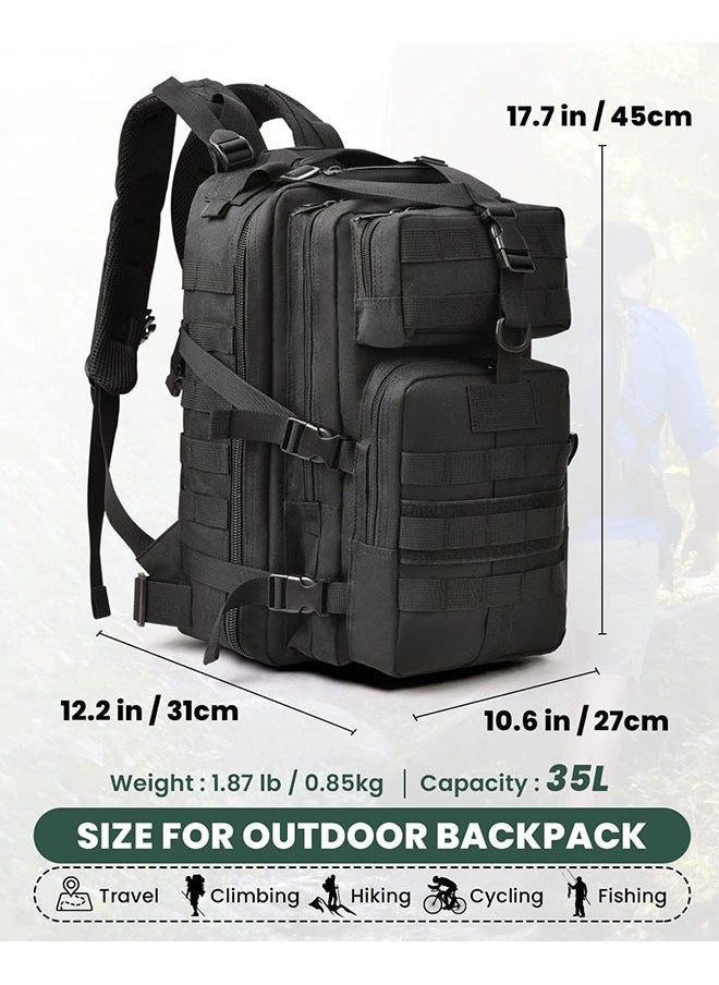 Arabest - 35L Military Tactical Backpack,Hiking Waterproof Backpack,Large Military Pack,ArmyAssault Pack,Molle Bag Rucksack - Image 1