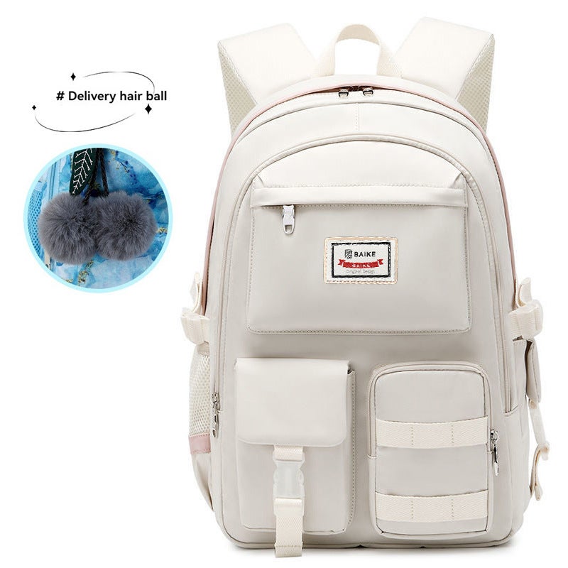 Large Capacity Student Backpack with 15.6-inch Laptop Compartment, Multi-Pocket, Ergonomic Design