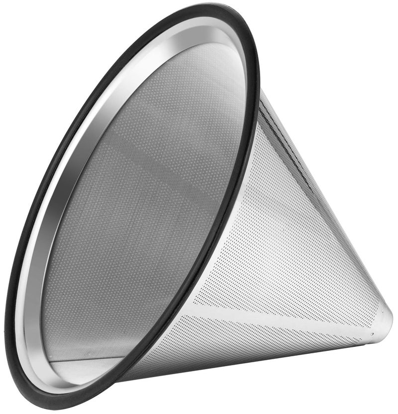 TEEMADE Pour Over Coffee Filter Metal Base Reusable Stainless Steel Coffee Dripper Perfect for Chemex Hario Bodum  Other Coffee Makers Paperless Coffee Filter for Sustainable Brewing