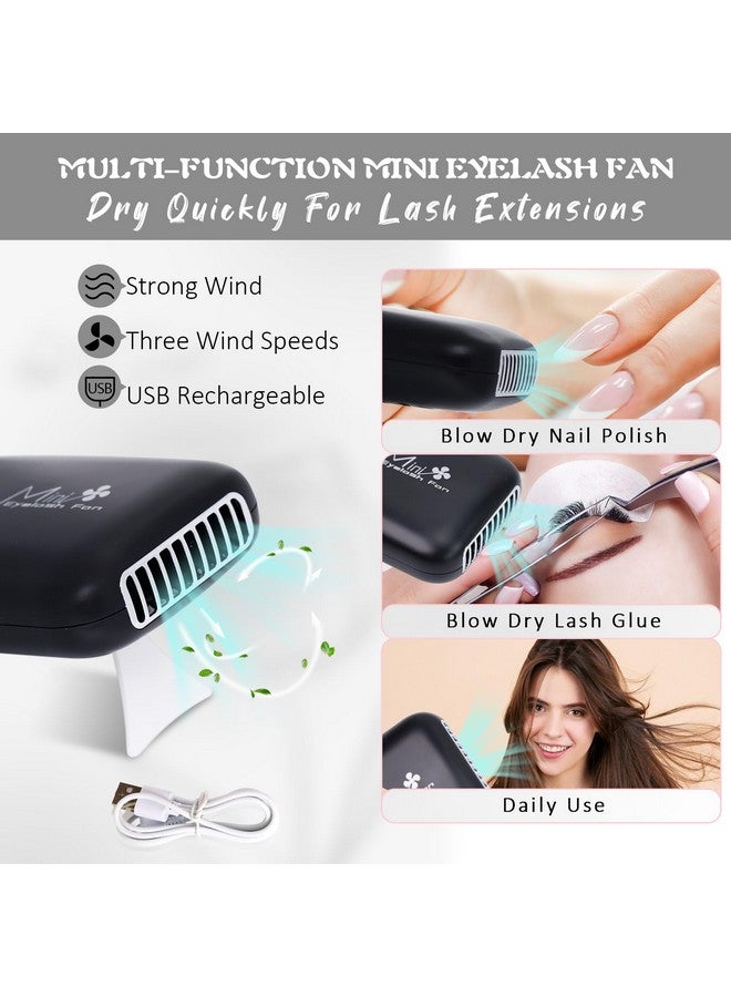 EMEDA Lash Shampoo Kit Cleaning Bath - Lash Cleanser for Extensions, USB Mini Portable Fan Brush Wash Bottle, Oil Free Lash Foam Safe for Natural Lashes Eyelash Shampoo for Lash Extensions - Image 5
