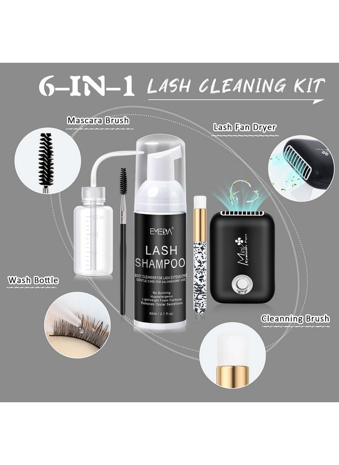 EMEDA Lash Shampoo Kit Cleaning Bath - Lash Cleanser for Extensions, USB Mini Portable Fan Brush Wash Bottle, Oil Free Lash Foam Safe for Natural Lashes Eyelash Shampoo for Lash Extensions - pzsku/Z06F9C1AE02A4A96E81E4Z/45/_/1741329959/e4880416-ffef-4106-9e43-6f7ef288408a