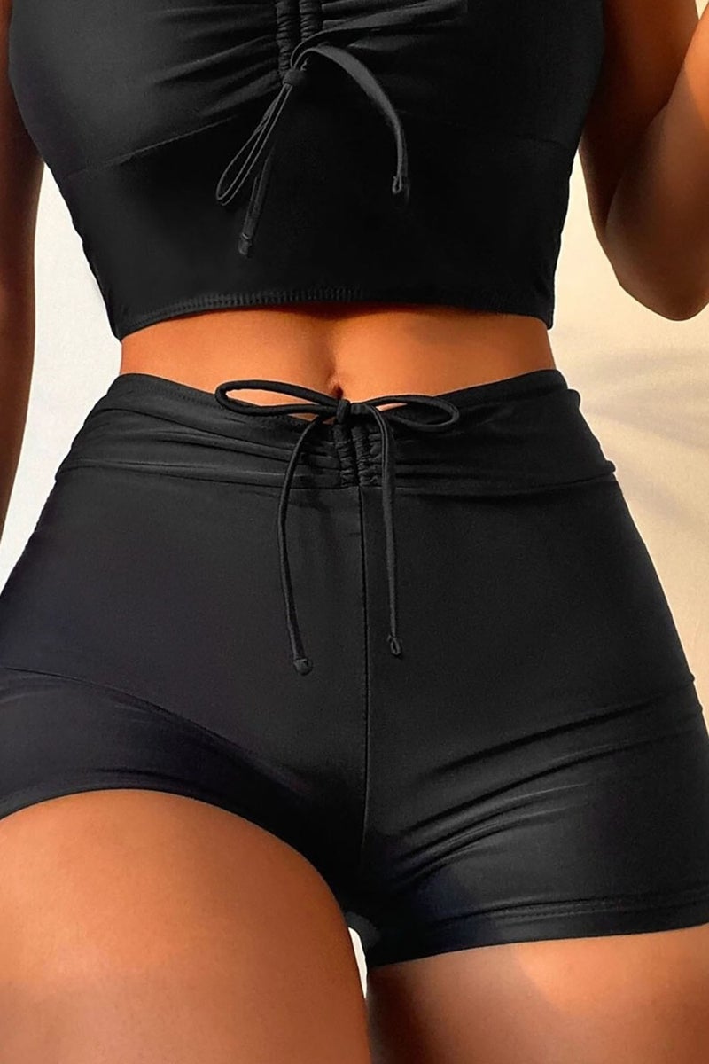 Angelsin Front Adjustable Drawstring Swim Shorts  - Image 4