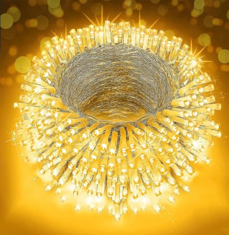 Flysmart Led String Fairy Serial Rice Light Waterproof Flexible Copper Diwali Home DecorationChristmas Festival Party Wedding 20 MPixel Warm White