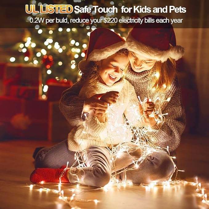 Flysmart Led String Fairy Serial Rice Light Waterproof Flexible Copper Diwali Home DecorationChristmas Festival Party Wedding 20 MPixel Warm White