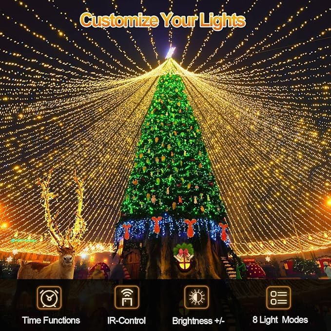 Flysmart Led String Fairy Serial Rice Light Waterproof Flexible Copper Diwali Home DecorationChristmas Festival Party Wedding 20 MPixel Warm White