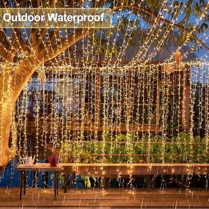 Flysmart Led String Fairy Serial Rice Light Waterproof Flexible Copper Diwali Home DecorationChristmas Festival Party Wedding 20 MPixel Warm White