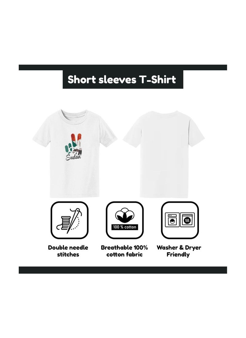PRINTSHOP4ME - Sudan Kids T-shirts For Girls-Cotton T-Shirts With Round Neck And Short Sleeves Tshirts–Casual Wear Tshirt For Everyday Use,Sports Or Playtime - Image 1