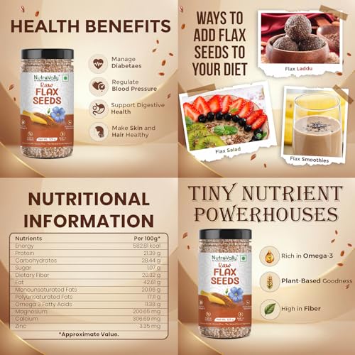 NutroVally Seeds Combo 525g| Pumpkin & Sunflower Seeds 200g Each + Flax Seeds125g | Seeds for eating | Protein and Fibre Rich Food Pack of 3 | Pumpkin seeds for eating | combo pack - Image 5