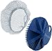 BEAUTAIL Silicone Body Scrubber with Scrub Net BEAUTAIL 2 Pack Rich Foam and Exfoliation with Gentle Brush or Firmer Net Options Hygienic Durable Easy to Clean 1 Shower Brush Black 1 Scrub Net Gray - Image 2