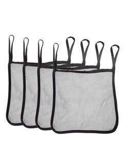 Zerodis 4Pcs Baby Stroller Bagoxford Hanging Mesh Stroller Bags Net Organizer 11.8"X12.5"(Black)  - Image 1