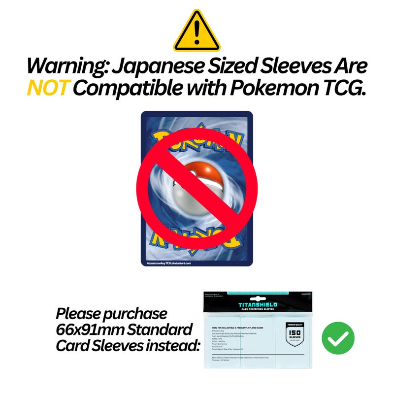 TitanShield (150 Sleeve/Clear) Small Japanese Sized Trading Card Sleeves Deck Protector for Yu-Gi-Oh, Cardfight!! Vanguard & Photocards - Image 3