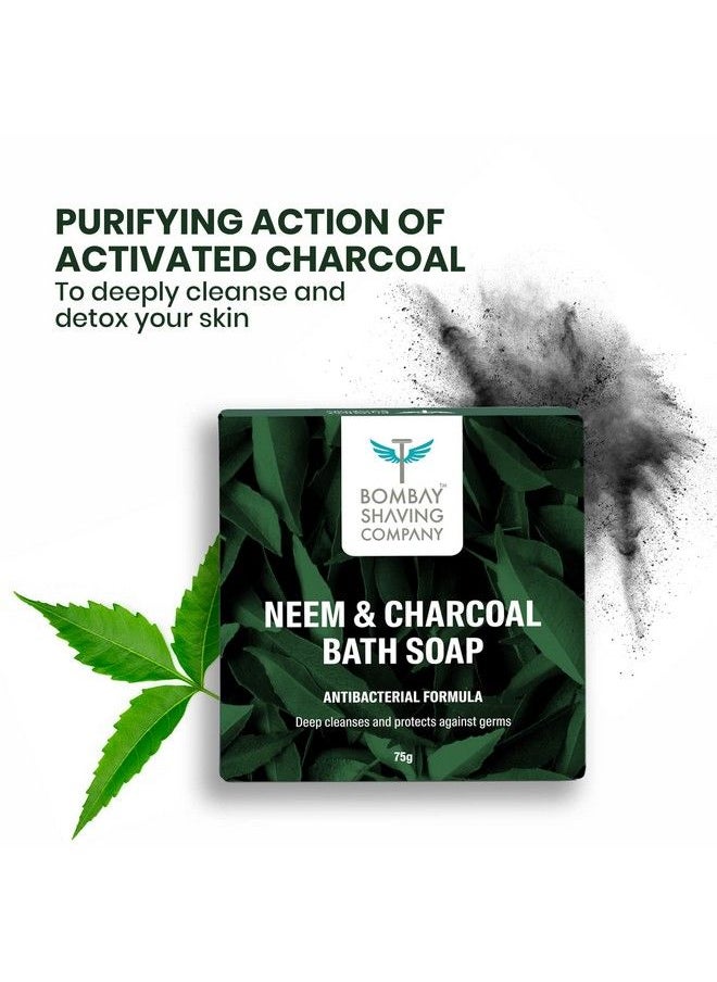 BOMBAY SHAVING COMPANY - Charcoal And Neem Bath Soap ; Pack Of 375G Each - Image 1
