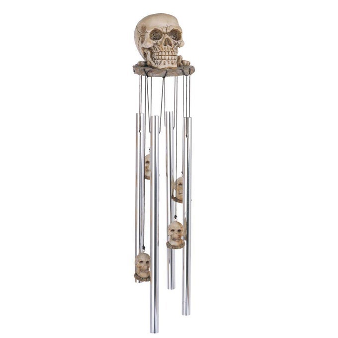 SSG41877 WIND CHIME ROUND TOP SKULL HANGING GARDEN PORCH DECORATION WINDCHIME