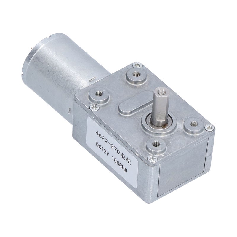 4632370 DC Turbine Worm Motor SelfLocking Reducer Turbine Shaft Worm Gear Motor 100RPM DC 12V - Image 2