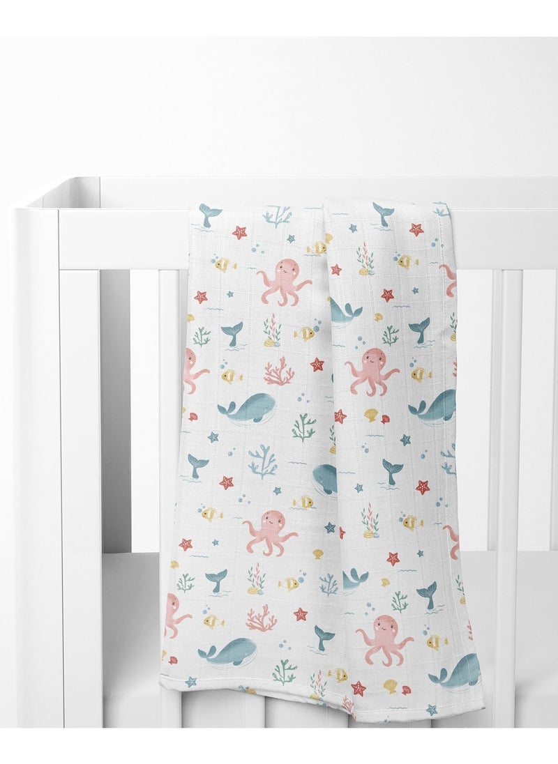 100% Cotton Muslin Baby Swaddle Wrap for New Born, Size 100 cm by 100 cm - Pack of 3