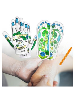 Acupressure Reflexology Tools Set - 4 Pcs - Socks and Gloves, Tutorial Reflexology Gloves with Massage Sandal, Pain Relief Acupuncture Socks for Foot Massage， Beginner Acupoint Massage Tools - pzsku/Z06FA0F8CCBCE2B444E76Z/45/_/1712211037/7552fe7c-f87f-479b-9c76-fbca0d039676