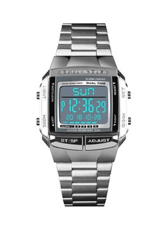 Stainless Steel Analog & Digital Watch 1381 - 35 mm - Silver