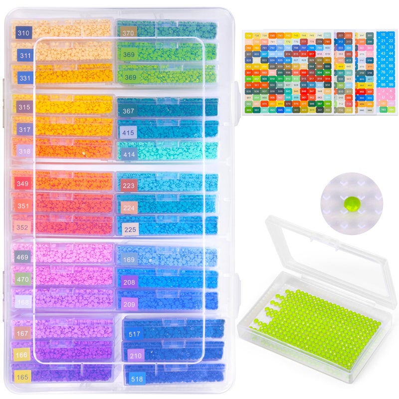 PP OPOUNT 30PCS 2-in-1 Diamond Art Storage Trays with Lids, Convex Bottom Diamond Painting Storage Organizer Set, Spill-Proof DIY Craft Supplies for Sorting & Line-Up, Perfect ChristmasGift for Crafters - Image 1