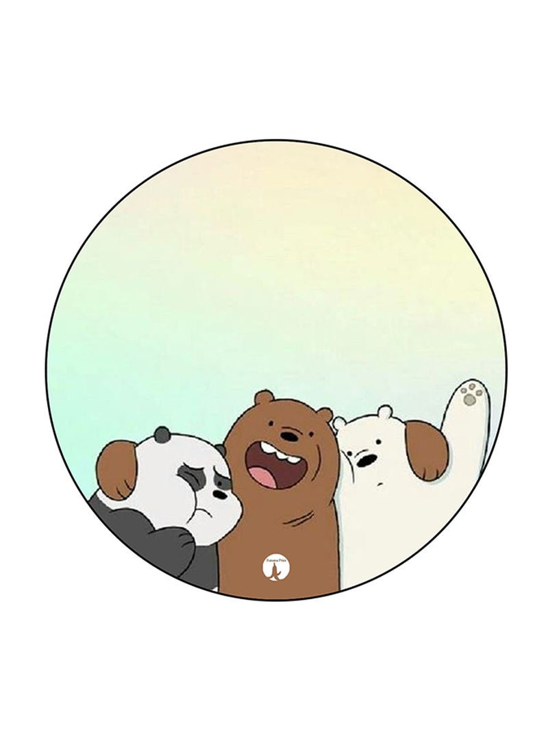 RKN We Bare Bears Printed Fridge Magnet Round  Multicolour - Image 1