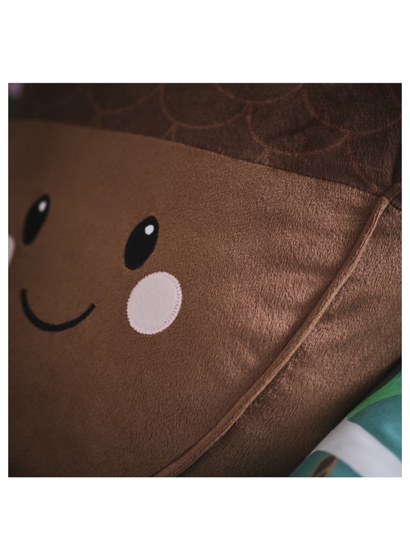 Cushion With Pocket Acorn Shaped/Brown 32X37 Cm - Image 2