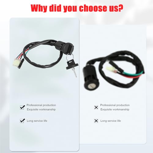 YOFMOO Ignition Switch Key Fits ATV TRX250 200 TRX200D TRX250EX TRX250TE TRX250TM TRX250X TRX400EX 1990-2013 - Image 5