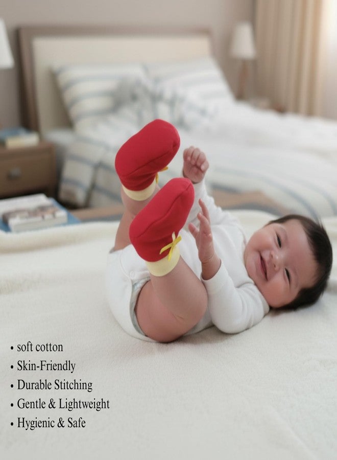 Adhigams Baby Booties Set | Soft Cotton Baby Booties with Comfortable Terry Base for Gentle Support, Cute & Durable Footwear Designed for Regular Use and Easy Comfort | Pack of 2 (6-9 Months) - Image 4
