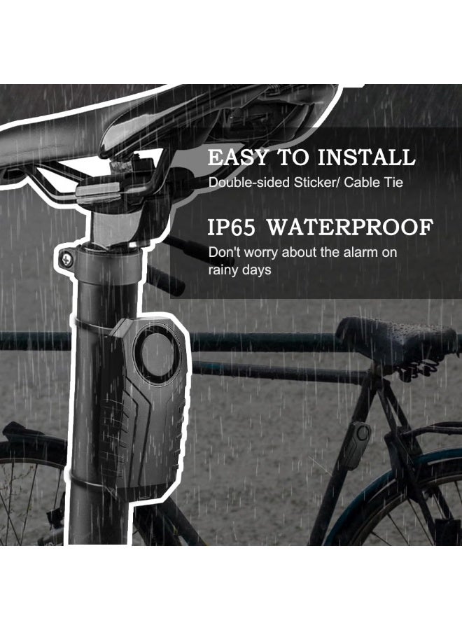 Wsdcam 113dB Bike Alarm Wireless Vibration Motion Sensor Waterproof Motorcycle Alarm with Remote - Image 4