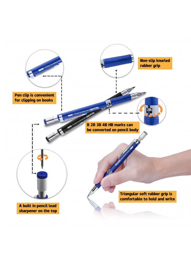 MYLIFEUNIT قلم رصاص مي لايف يونيتي 2.0 مم، قلم رصاص 2 مم للرسم التخطيطي، النجارة، الحرف، الرسم الفني (مجموعة من الأقلام والرصاص) - Image 2