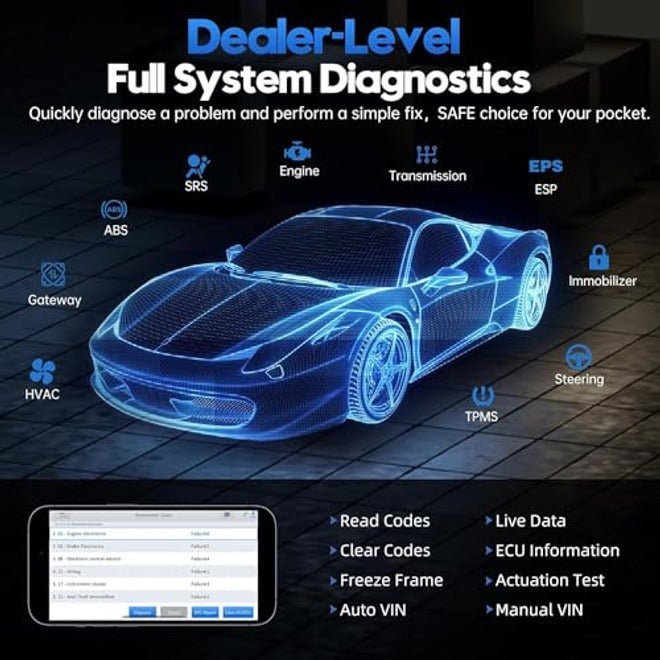 Axtol OBD2 Bluetooth Scanner A30M, Wireless OBD2 Code Reader with 21 Reboots, Active Test, All Vehicle System Diagnostic Tool, Car Fault Code Reader and Reboots for Android and iOS, Lifetime Free Upda - Image 5